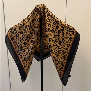 Leopard Print Silk Scarf